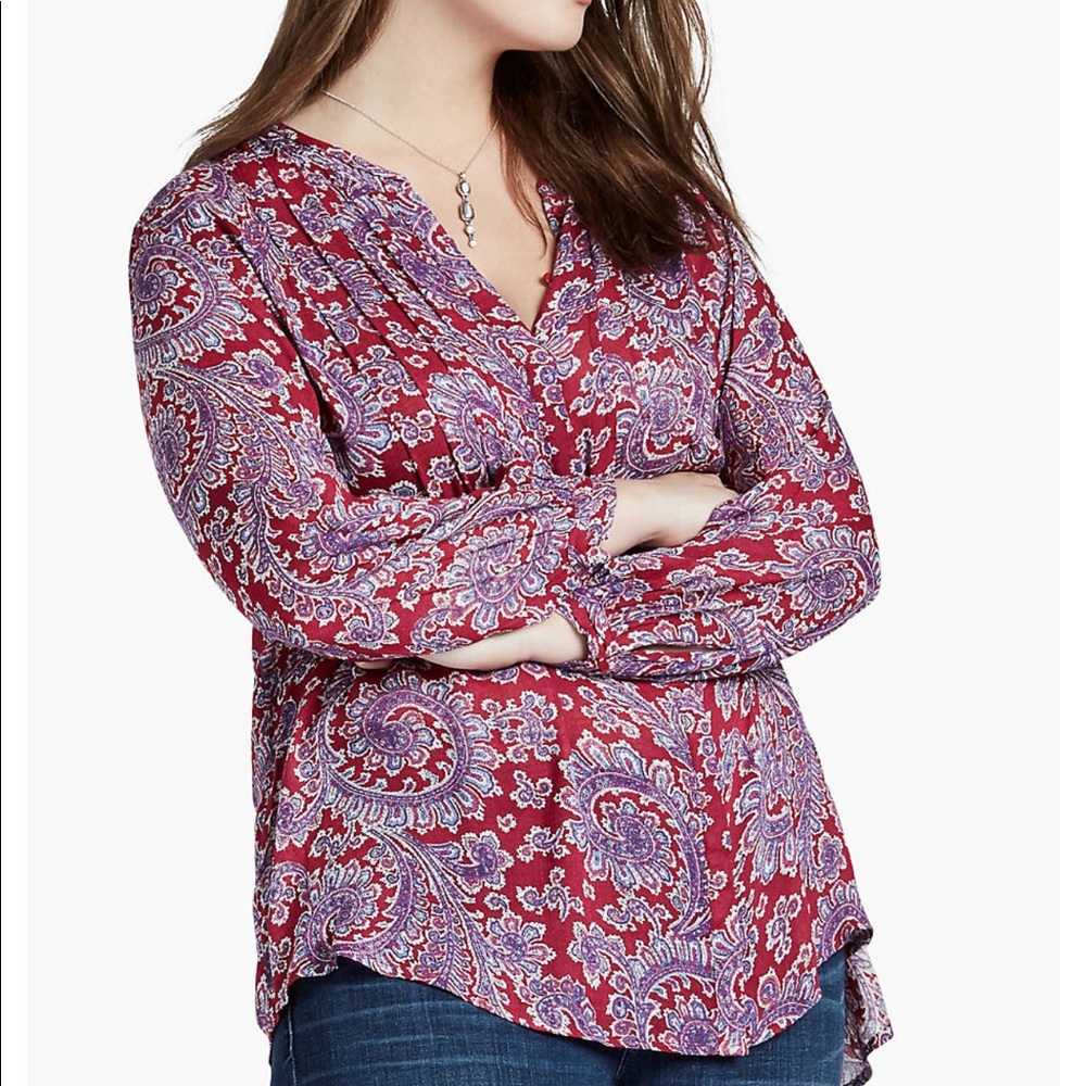 Lucky Brand paisley top - 1x